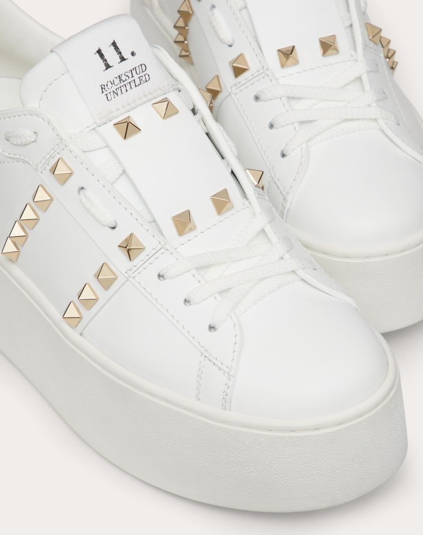 FLATFORM ROCKSTUD UNTITLED SNEAKER IN CALFSKIN - Image 3